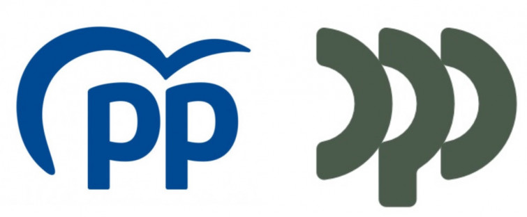 ¿Se parece el logo de la Deputación de Pontevedra al del PP? El PSOE dice que si, el PP que recuerda a puentes