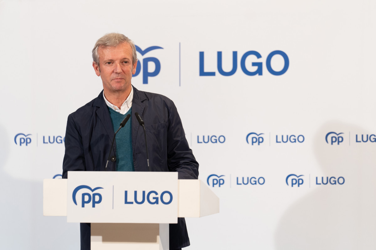 El presidente del PP de Galicia, Alfonso Rueda, en la tradicional pulpada del PP de Lugo.