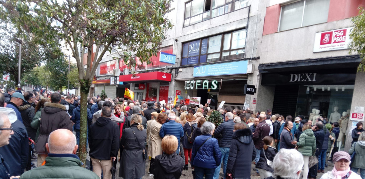 Concentración contra la Amnistía en Vigo