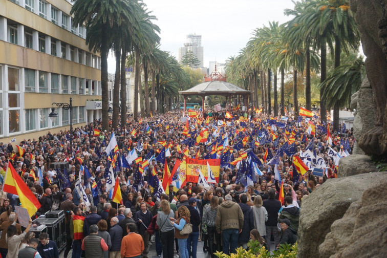 Detenidos tras la manifestación del PP contra la amnistía en A Coruña