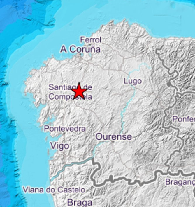 Un terremoto de pequeña magnitud sacude Santiago de Compostela