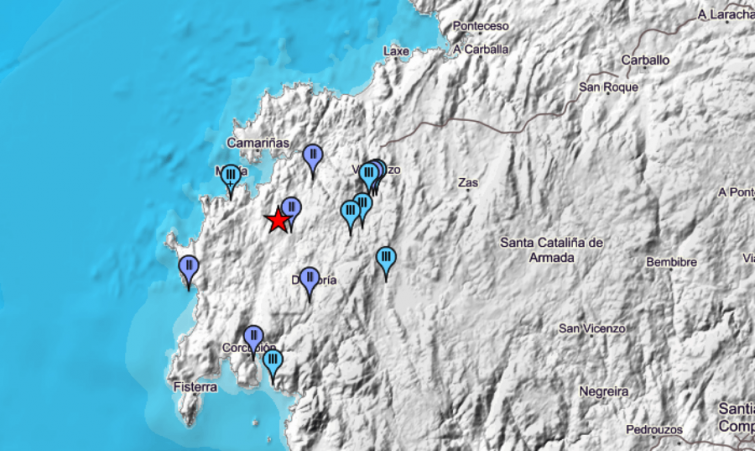 Otro terremoto: temblor de hasta grado 4 sacude Muxía y se deja sentir en Corcubión, Vimianzo y otras zonas