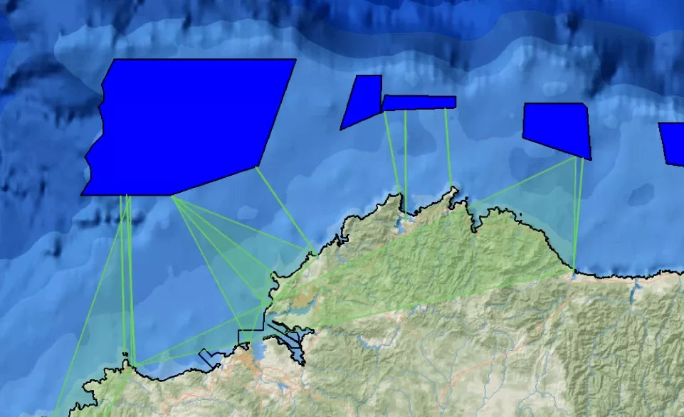 Algunas de las zonas donde el Estado ha autorizado la solicitud de instalaciones de energu00eda eu00f3lica marina