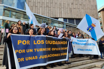 Protesta de abogados y procuradores del turno de oficio