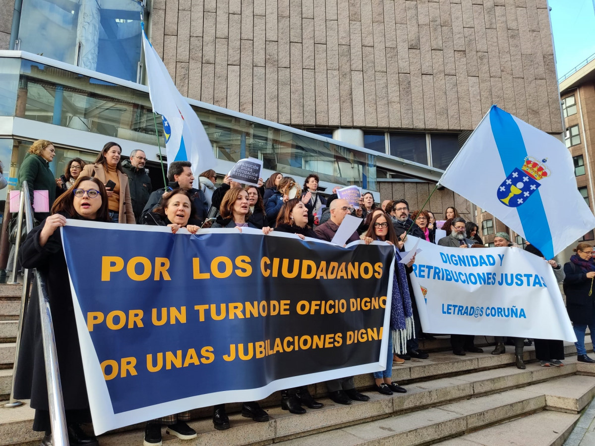 Protesta de abogados y procuradores del turno de oficio