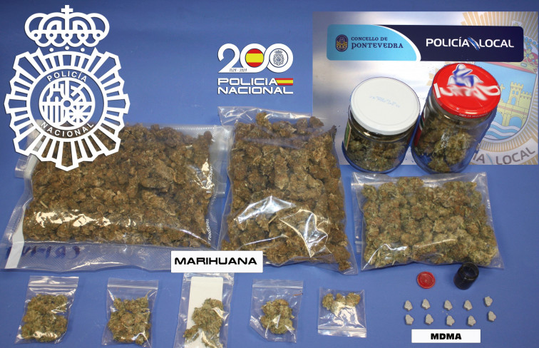 Arrestan a un joven en Pontevedra por supuesta venta de marihuana y MDMA