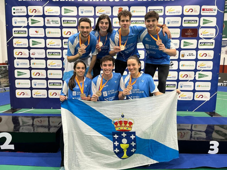 El bádminton gallego se cuelga el bronce en el Campeonato de España de Selecciones