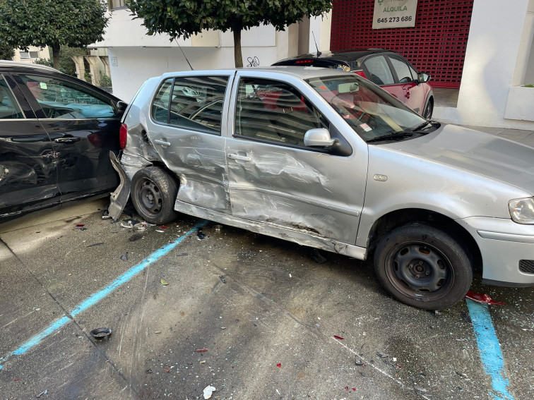 Un accidente deja dañados cinco coches en Vigo