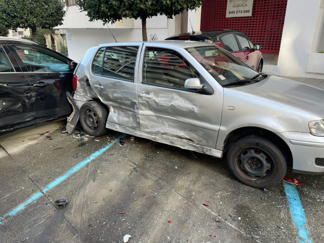 Vehículos afectados por el incidente en Vigo.