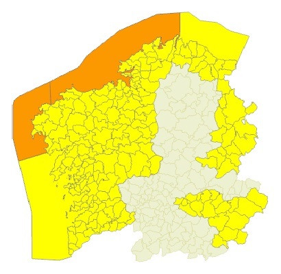 Alerta naranja en la costa de A Coruña