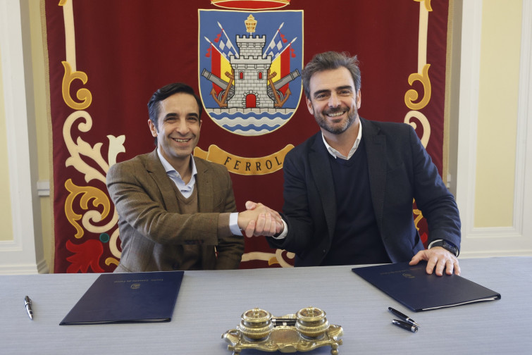 Primera piedra del proyecto 'Ferrol Cidade do Deporte' que dará al Racing de Ferrol una Malata de Primera División