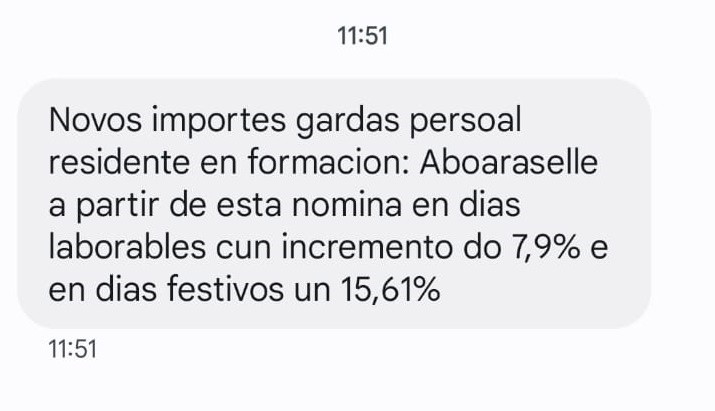 El Sergas manda SMS anunciando más sueldo a dos días de las elecciones