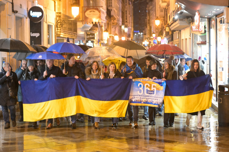 Refugiadas ucranianas preparan una marcha en A Coruña en el segundo aniversario de la guerra