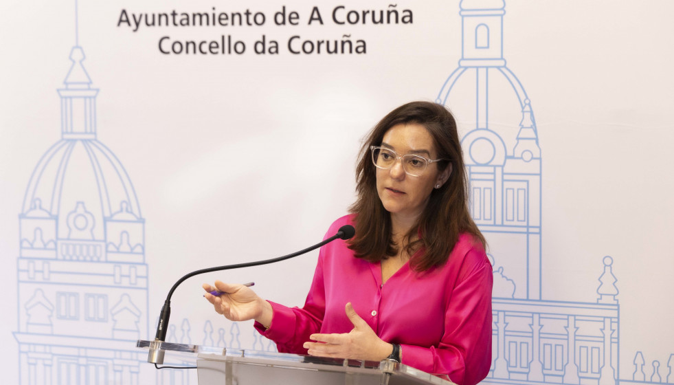 La alcaldesa de A Coruña, Inés Rey, informa de los asuntos aprobados en Junta de Gobierno