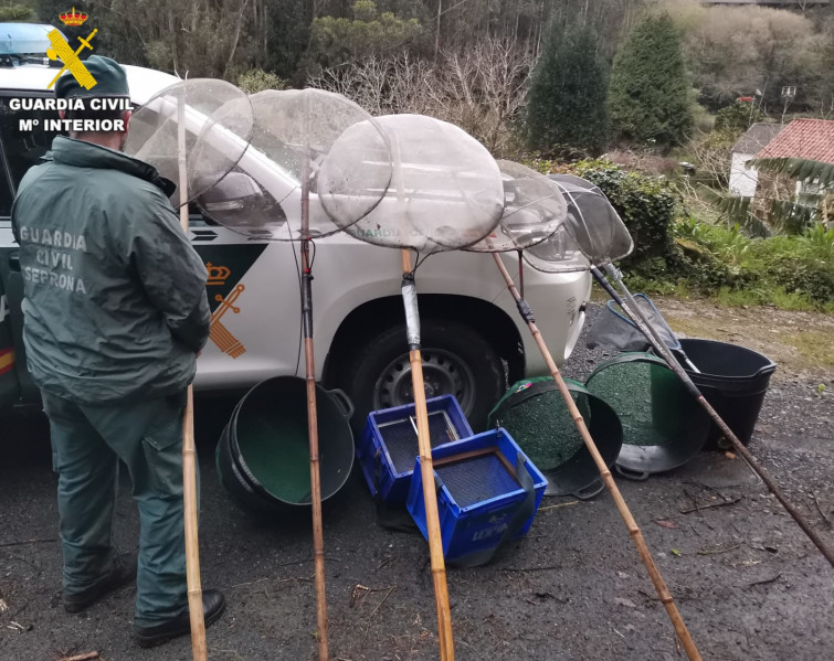 Desarticulado un grupo de furtivos que pescaban angulas ilegalmente en Valdoviño