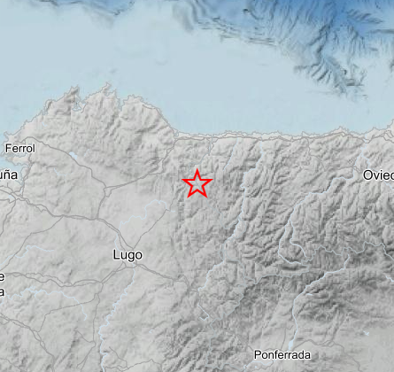 Registran un terremoto de dos grados en A Pontenova