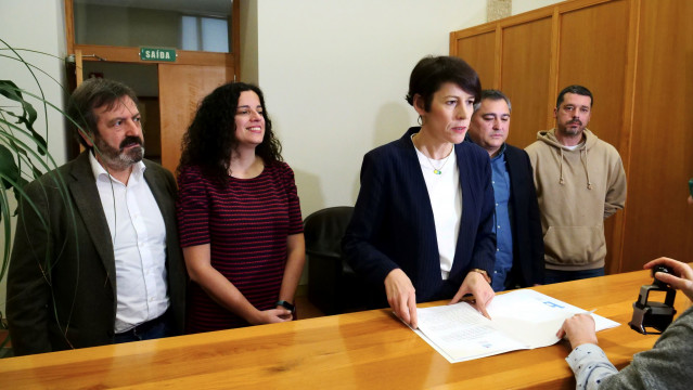 La portavoz del BNG, Ana Pontón, presenta las primeras iniciativas de la legislatura