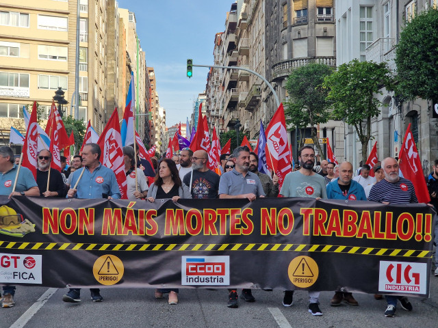 Imagen de la manifestación de este jueves.