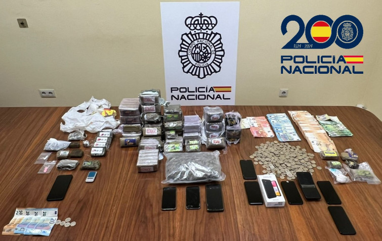 Golpe al menudeo de droga en Ourense con cinco detenciones y 14 kilos de hachís aprehendidos