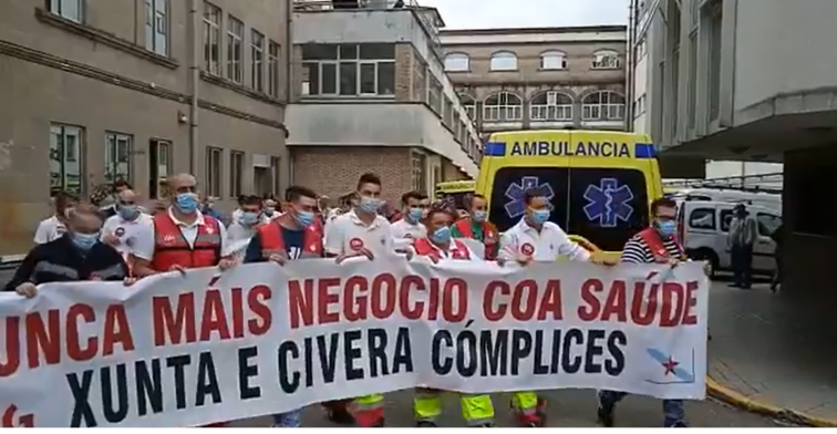 El SERGAS cree que las posturas entre Ambulancias Civera y los trabajadores están cercanas pese a la huelga