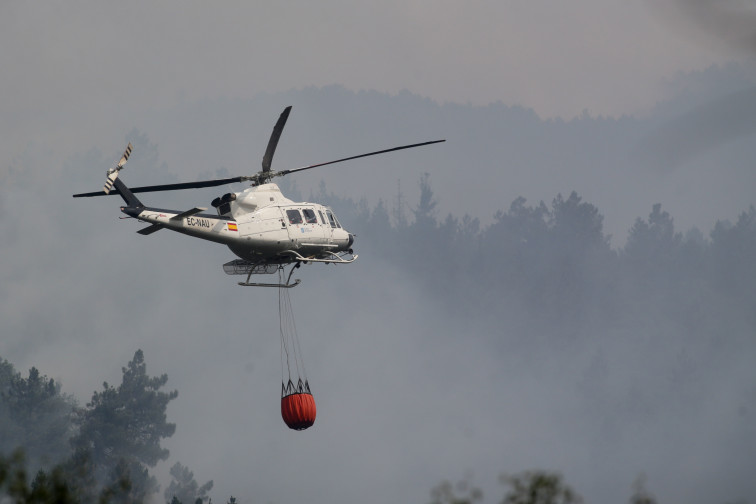 Estabilizado un incendio forestal en Guitiriz que quema nueve hectáreas