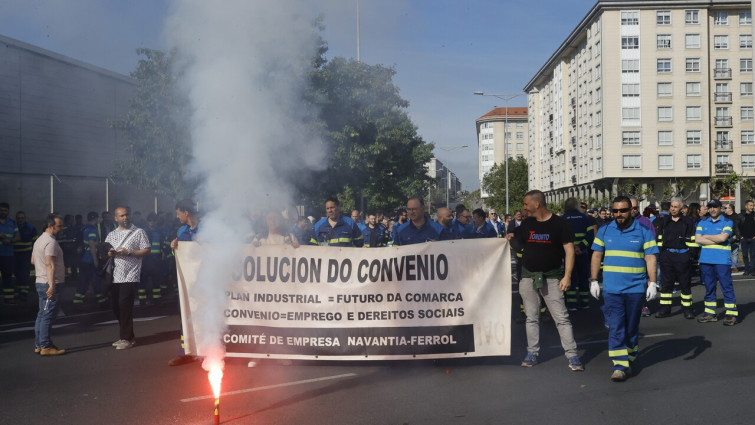 Los trabajadores de Navantia Ferrol se plantan y exigen desbloquear el diálogo por el nuevo convenio