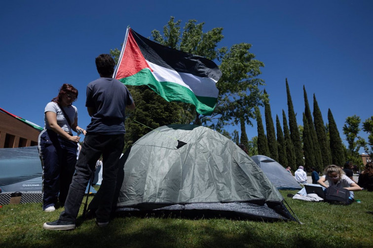 Los universitarios gallegos acampados por Palestina piden a UDC, USC y UVigo 