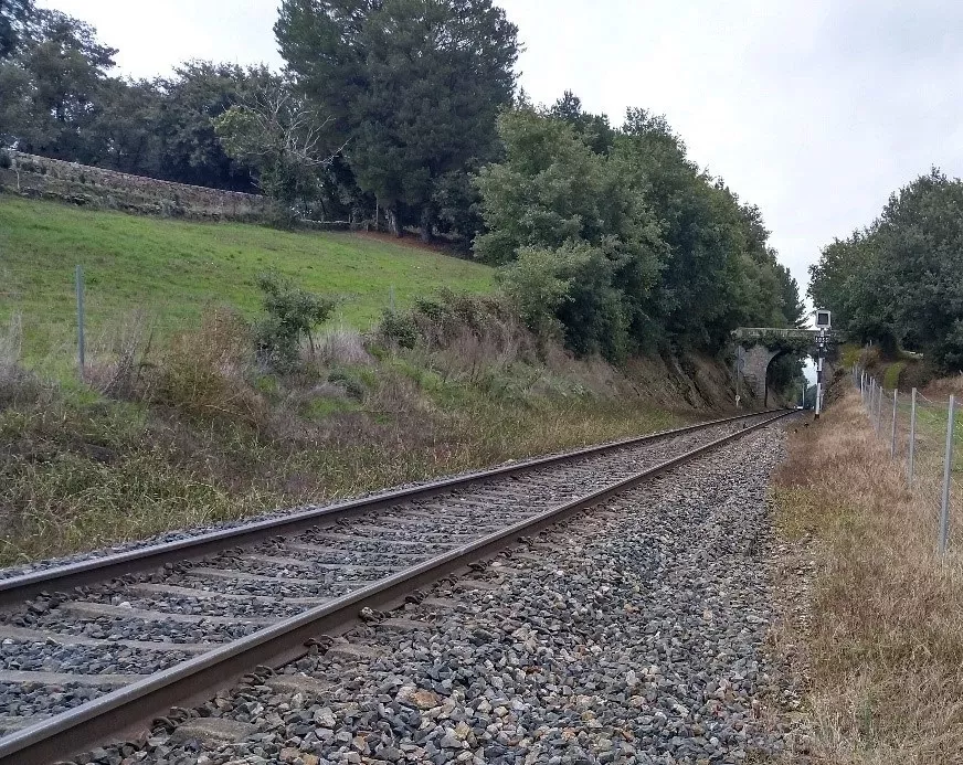 Tramo de vu00edas entre Monforte y Lugo en una foto de ADIF