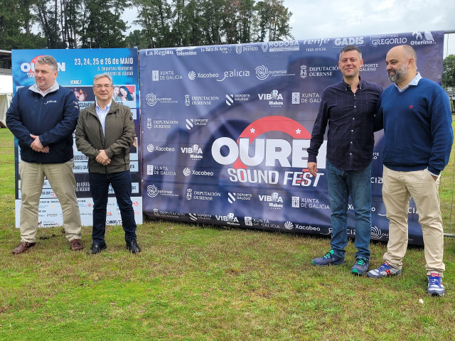 El presidente de la Diputación, Luis Menor, participa en la presentacion del Ouren Sound Fest en Pereiro de Aguiar (Ourense).