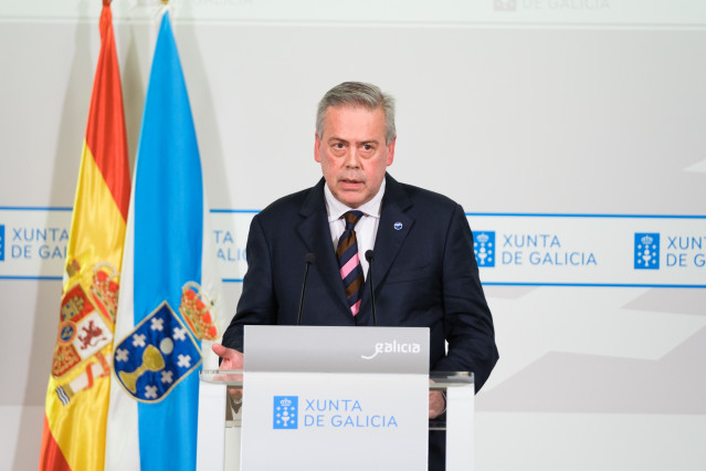 El conselleiro de Sanidade, Antonio Gómez Caamaño, en rueda de prensa.