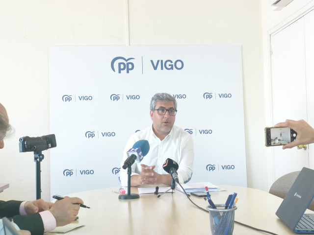 El portavoz del grupo municipal del PP en Vigo, Miguel Martín.