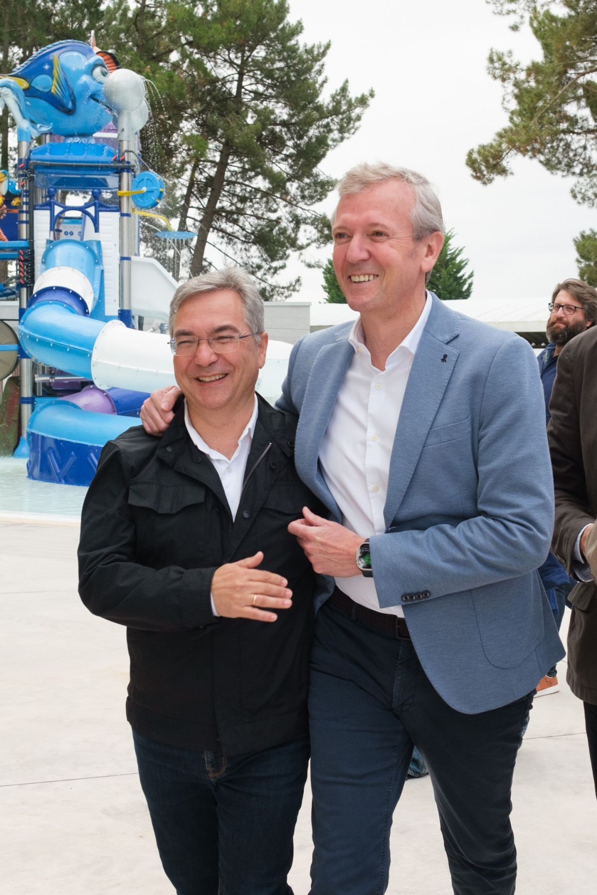 Rueda y el presidente provincial del PP y de la Diputación de Ourense, Luis Menor.