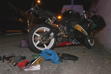 Accidente de moto en Saiáns en Vigo en una foto de la CRTVG