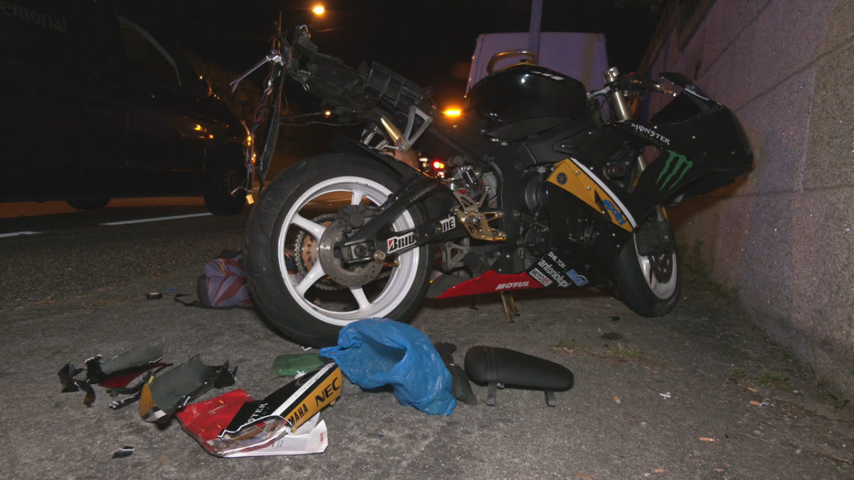 Accidente de moto en Saiu00e1ns en Vigo en una foto de la CRTVG