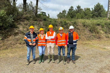 Visita de empresarios de Arzúa a la mina de Touro