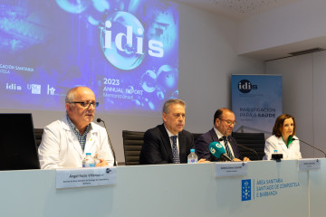 El conselleiro de Sanidade, Antonio Gómez Caamaño, en la presentación de la Memoria Anual de Actividade del IDIS