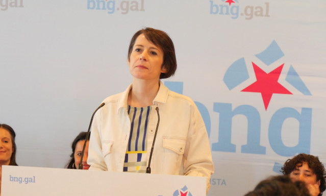 La portavoz nacional del BNG, Ana Pontón, interviene ante un Consello Nacional del BNG