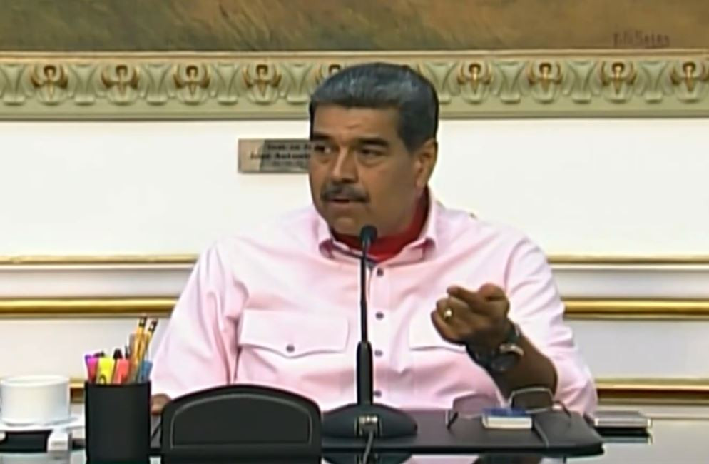 Maduro denunciando un golpe de Estado en Venezuela