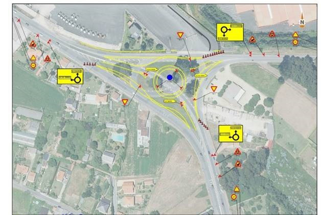 Transportes desviará a partir de lunes el tráfico en la N-6 a su paso por Bergondo (A Coruña) por obras en la vía.