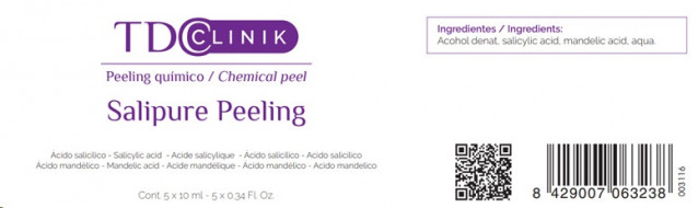 La AEMPS informa del cese de comercialización y retirada del mercado del cosmético TDC Clinik - Salipure Peeling Chemica