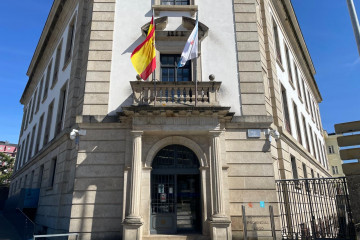 Fachada del edificio de la Audiencia Provincial de Lugo, en Lugo, Galicia, España.