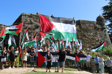 Concentración de apoyo a la causa palestina en Vigo, a 21 de agosto de 2024.