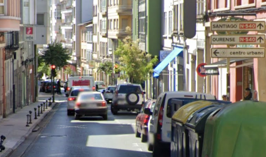 Calle Tino Grandu00edo en Lugo en una imagen de Google Street View