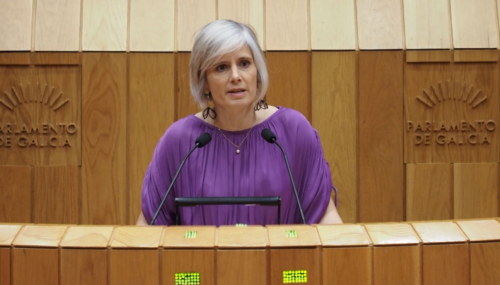 La diputada del PSdeG Patricia Iglesias en el Parlamento gallego