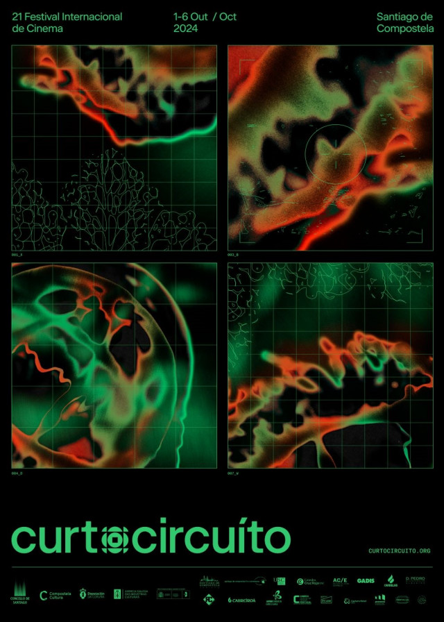 Cartel del festival Curtocircuito 2024 de Santiago de Compostela.