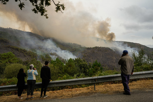 Incendio en Crecente (Pontevedra)