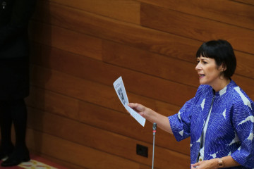 La portavoz nacional del BNG, Ana Pontón, durante la sesión de control en el Parlamento de Galicia del 11 de septiembre de 2024