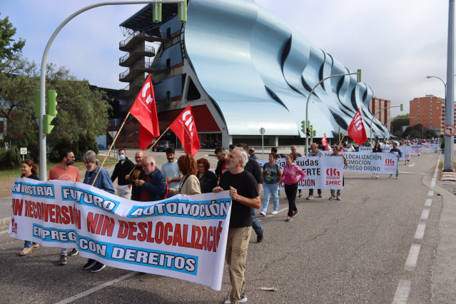 Manifestación convocada por la CIG en defensa del sector de automoción, a 12 de septiembre de 2024.