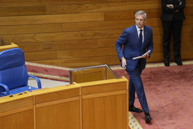 Archivo - El presidente de la Xunta de Galicia, Alfonso Rueda, durante el Debate sobre el Estado de la Autonomía de 2023.