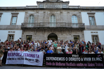 Imagen de la concentración de este martes en Vigo.